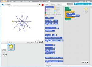 L'ambiente di Scratch ed il programma della stella